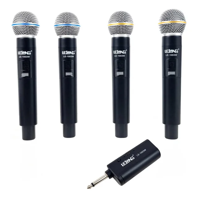Combo Set Kit X4 Micrófonos Inalámbricos Recargables