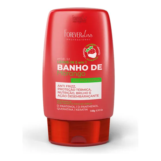 Forever Liss Leave In Banho De Verniz Morango 140g