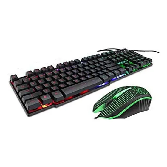 Ozels Juego Luz Fondo Cable Raton Teclado Casa Oficina