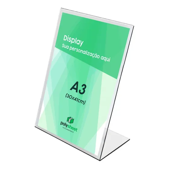 Display Mesa Pix Cardápio Acrílico Personalizado A3