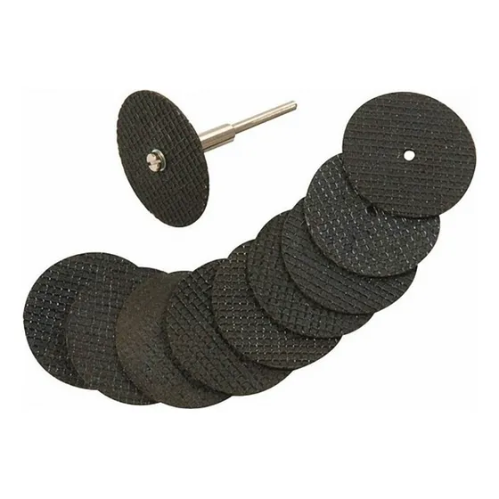 Set Accesorios Dremel 10 Discos De Corte Minitorno Ruhlmann Color Negro