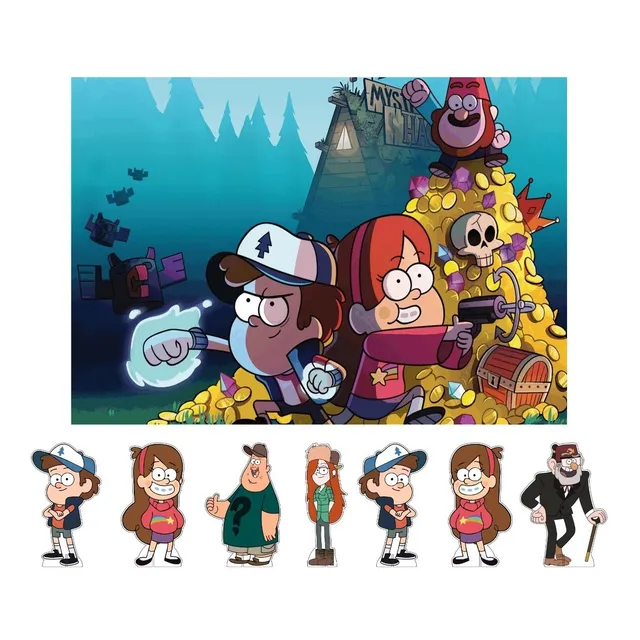 Kit Display De Mesa + Painel Festa Infantil Gravity Falls