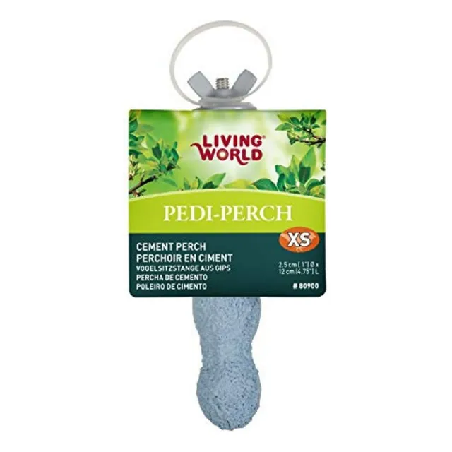 Accesorio Jaula Living World Percha Concreto Mini 12cm Aves