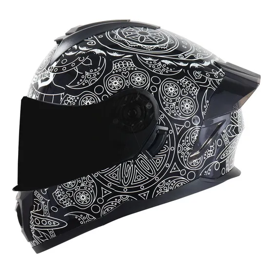 Casco Abatible Boston Mexicano Con Efecto Luz Neon L 59 60