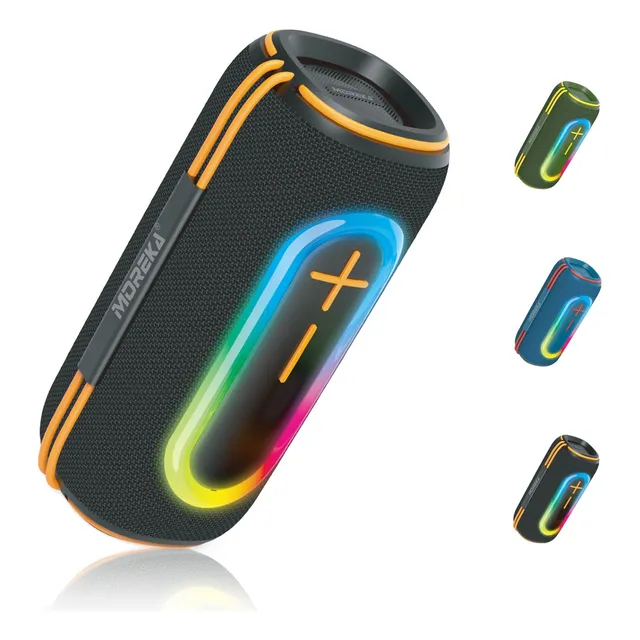 Bocina Bluetooth Portátil Bocina Impermeable Con Rgb Luces