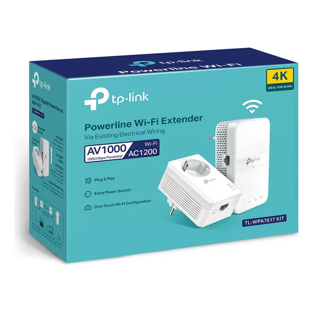  Tp-link Tl-wpa7617 Kit - Powerline Wifi Ac1200/plc 1000mbs