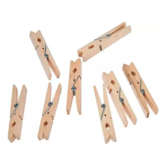 20 Perros Pinzas De Madera 6 Cm Para Colgar Ropa Pinzas