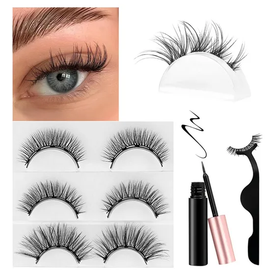 Set De Pestañas Magnéticas De Aspecto Natural Reutilizables