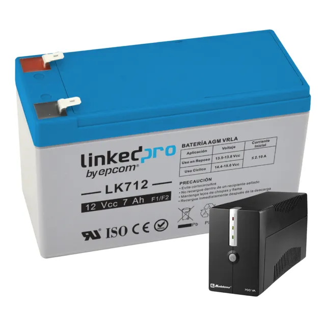 Linked Pro Ups Pl 7 12 F1 de respaldo 12V 7ah recargable para ups LK712