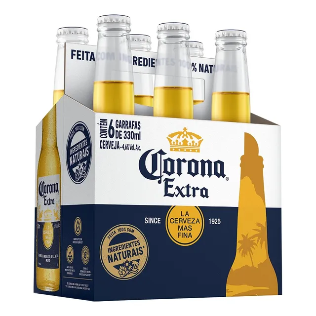 Cerveja Mexicana Corona Garrafa 330ml Com 6 Unidades