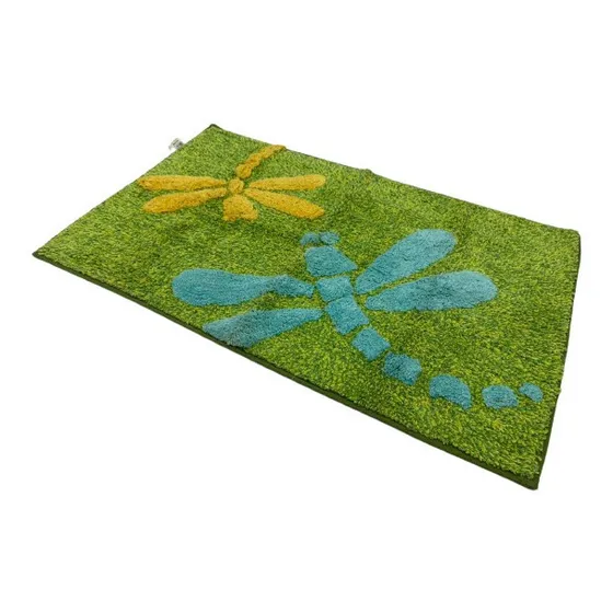 Alfombra Baño Libelula Verde Azul Roja Espiral Qy 2325 Xavi