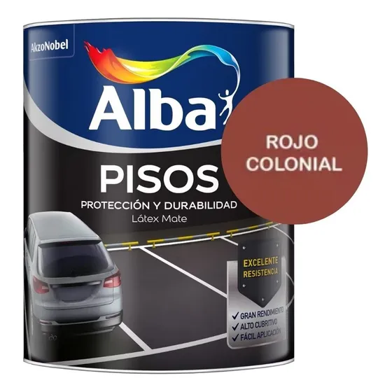 Pintura Para Pisos  Alba Interior Exterior Mate X 1 Lt