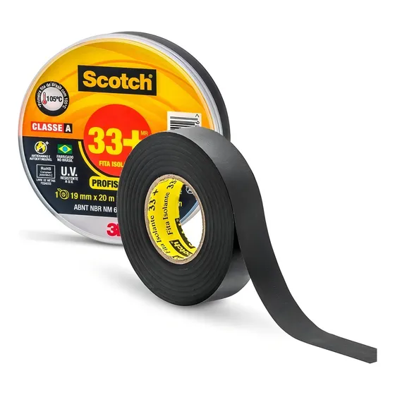 Fita Isolante 3m Scotch 33+ / Rolo Com 20 Metros