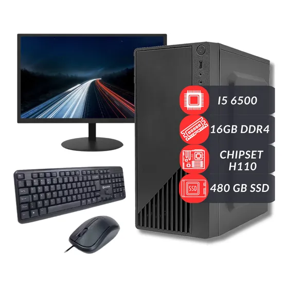 Computador Completo Intel I5 6ª Geração 16gb Ssd 480gb