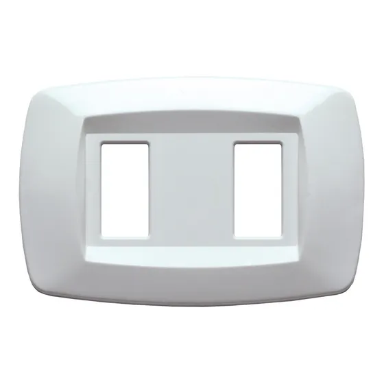 Tapa Placa Pvc 2h Para Taco Modi Master Md282 Blanca 