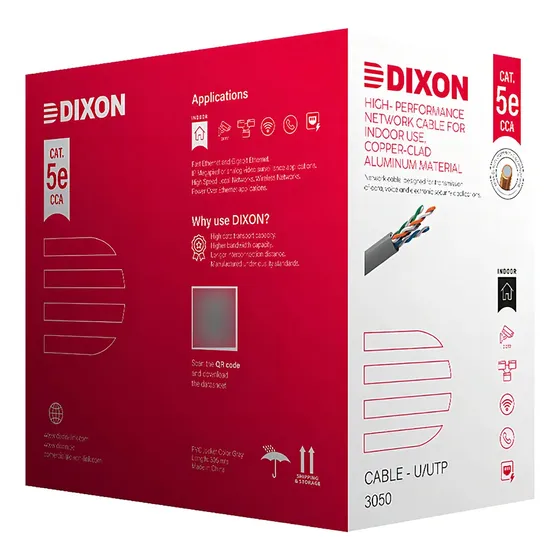 Dixon 3050, Cable Utp Cat.5e Cca Rollo 305m | Cuotas sin interés