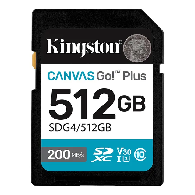 Tarjeta de memoria Kingston SDG4/512GB Canvas Go Plus 512GB