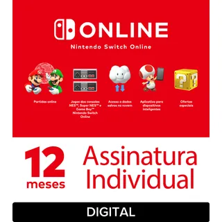 Nintendo Switch Online Assinatura 12 Meses (digital) Nintendo Switch Online Assinatura 12 Meses (digital)
