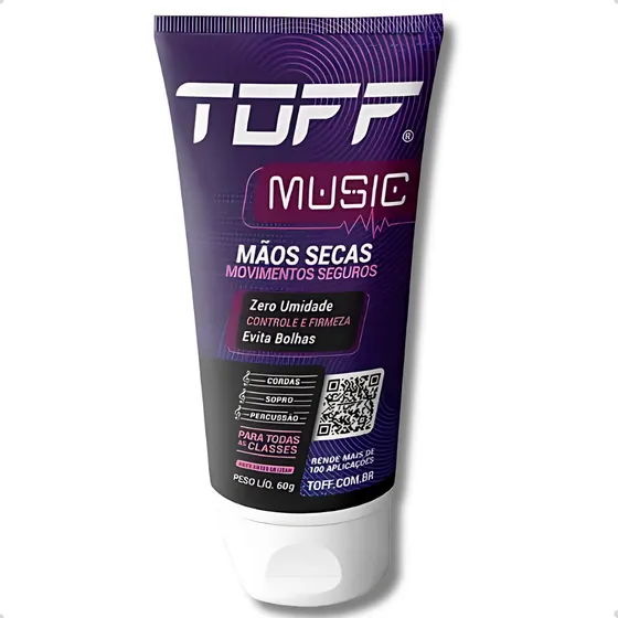 Gel Music Mãos Secas Anti Suor 60g - Toff