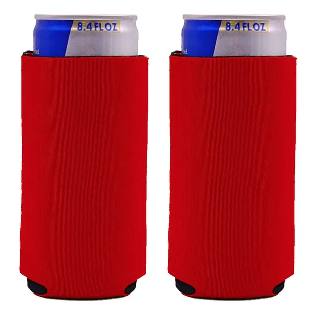 Mini Coolie Delgado Plegable Neopreno 8.4 Onza 2 Rojo