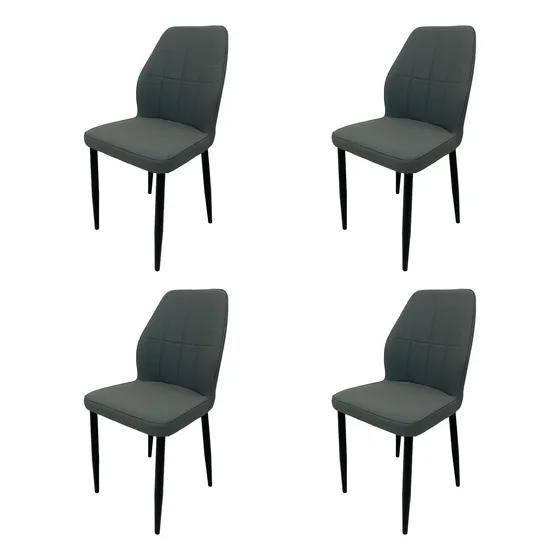 Sillón Comedor Praga Reforzado Deco Eco Cuero Colores X4
