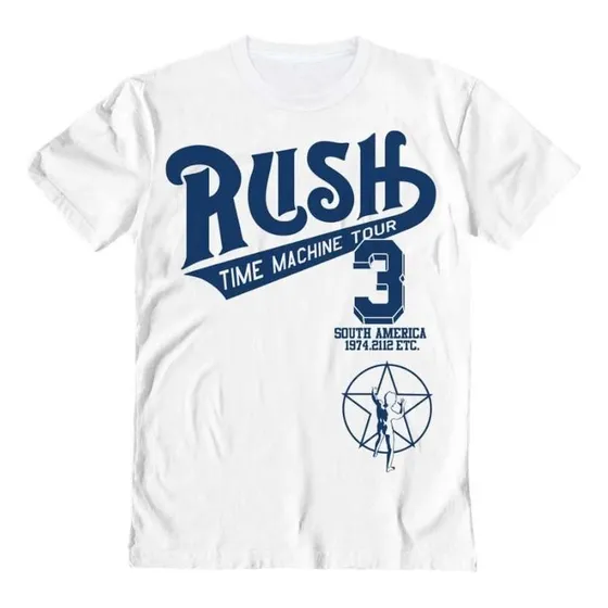 Rush The Machine Tour Polera Blanca M/l/xl Blackside