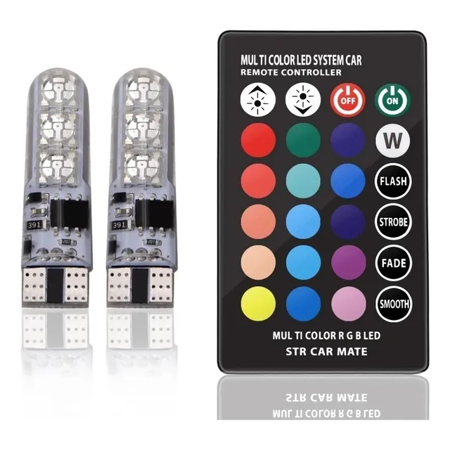 Par De Cocuyos Led T10 Rgb Multicolor Con Control