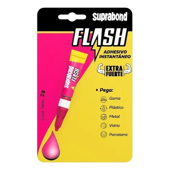 Pegamento Instantáneo, Cianoacrilato Suprabond Adhesivo Instantaneo Flash 2G no tóxico