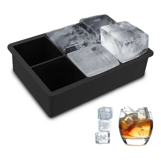 Vittak Forma De Gelo Em Silicone Com Cubo Grande 6 Cubos Drink Top Whisky
