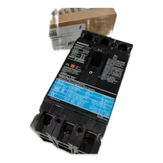 Interruptor Termomagnetico Marca Siemens 3 Polos 50 Amp. 