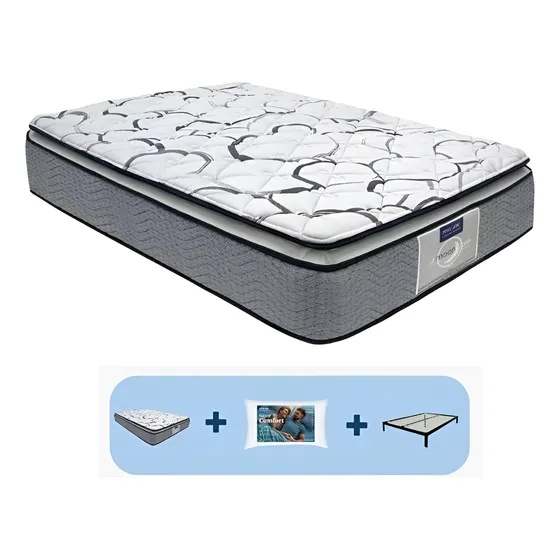 Colchón Restonic  Individual Ortopédico + 2 Almohadas + Box