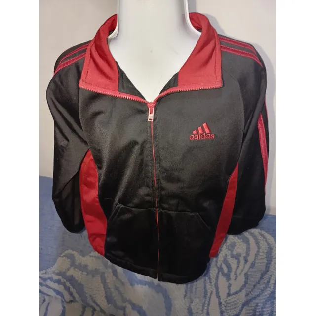 Chaqueta Deportiva D Niño Color Rojo Con Negro Talla 5 Años