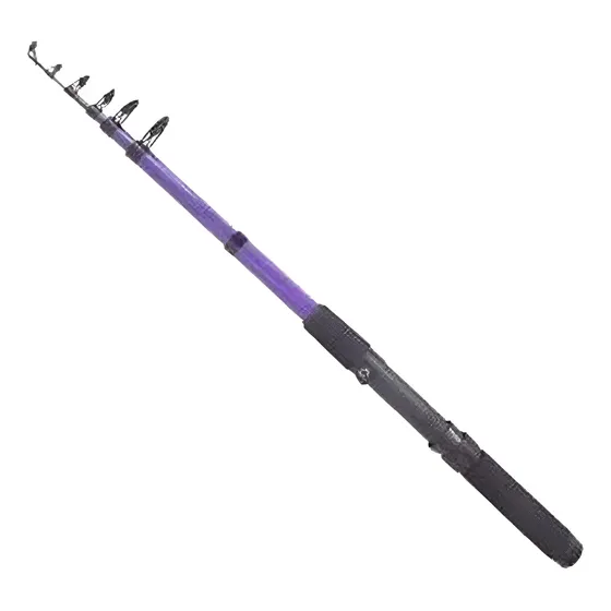 Caña Pescar Gibsons Camil 2,10 Mts Spinning Telescopica Color Violeta