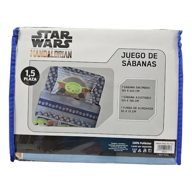 Juego De Sábana 1.5 Plazas Star Wars The Mandal