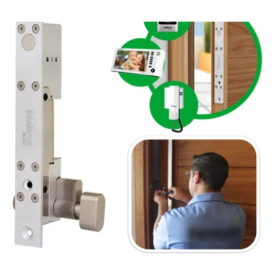 Fechadura Solenoide Fail Secure Safe Com Chave Fs 1010