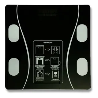 Balança Corporal Sl0382 Bioimpedùncia Digital Aplicativo Bluetooth Cor Preto Pilha Aaa Balança Corporal Sl0382 Bioimpedùncia Digital Aplicativo Bluetooth Cor Preto Pilha Aaa