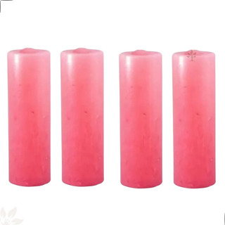 Kit 4 Vela De 7 Dias Colorida Rosa 262g Melhor Qualidade Kit 4 Vela De 7 Dias Colorida Rosa 262g Melhor Qualidade