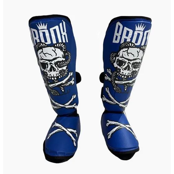 Protector Tibial Adulto Bronx Con Empeine Kickboxing