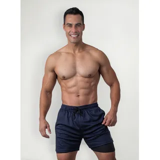 Short Duplo 2 Em 1 Para Corrida Bolso Interno Proteção Uv20+ Short Duplo 2 Em 1 Para Corrida Bolso Interno Proteção Uv20+