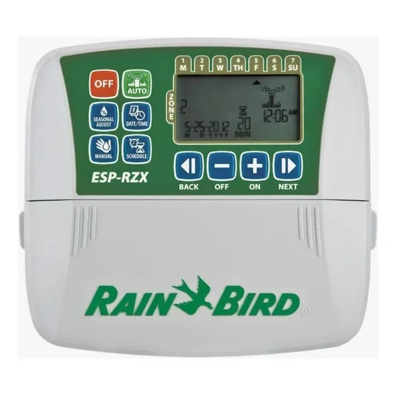 Programador De Riego Rain Bird Rzx - 8 Estaciones - Interior Verde