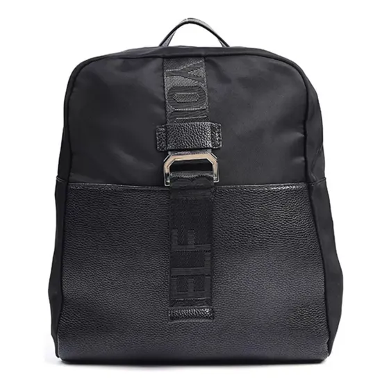 Mochila Canva Casey En Nylon Y Cuero Pu Super Oferta Azur