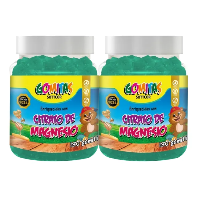 Pack 2 Citrato De Magnesio En Gomitas Niños 130 Sottcor Labs