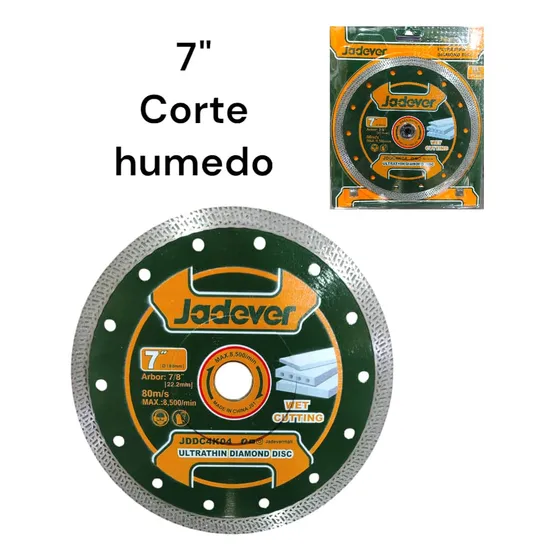 Disco Para Cortar Porcelanato Ultrafino 7 Pulgadas Jadever