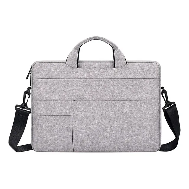 Bolso Notebook, De  16  Gris Claro Y Oscuro Y Azul (calidad)