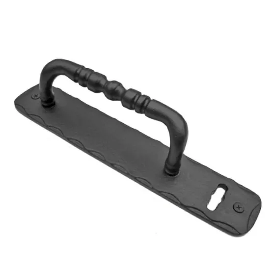 Manijon Puerta Principal Inglesbase 250x50 Hierro Negro Negro