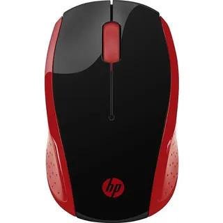 Mouse sem Fio HP 200 Oman Vermelho - com Sensor Óptico de até 1000 D