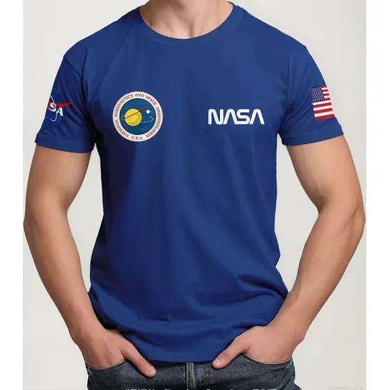 Camiseta Masculina Nasa Espace Geek Nerd Estilosa Colorida