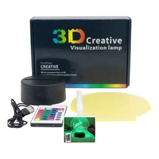 Lámpara Con Luz Led 3d P/mensajes Multi Color,recargable Lámpara Con Luz Led 3d P/mensajes Multi Color,recargable