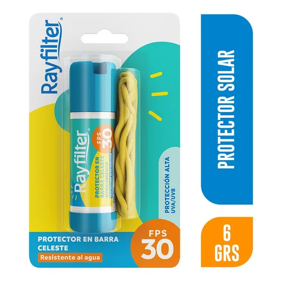 Protector Solar En Barra Rayfilter Fps 30 Celeste