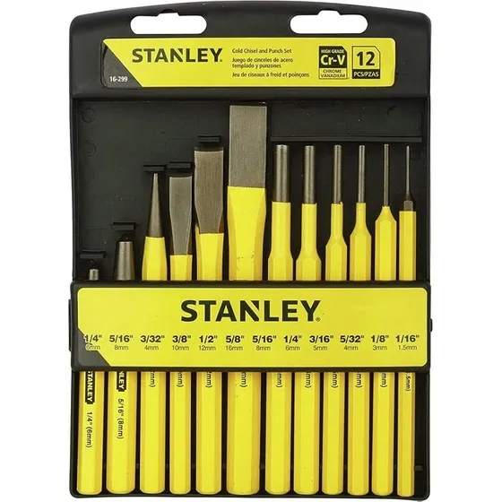 Juego De Cinceles Y Botadores 12 Piezas Stanley